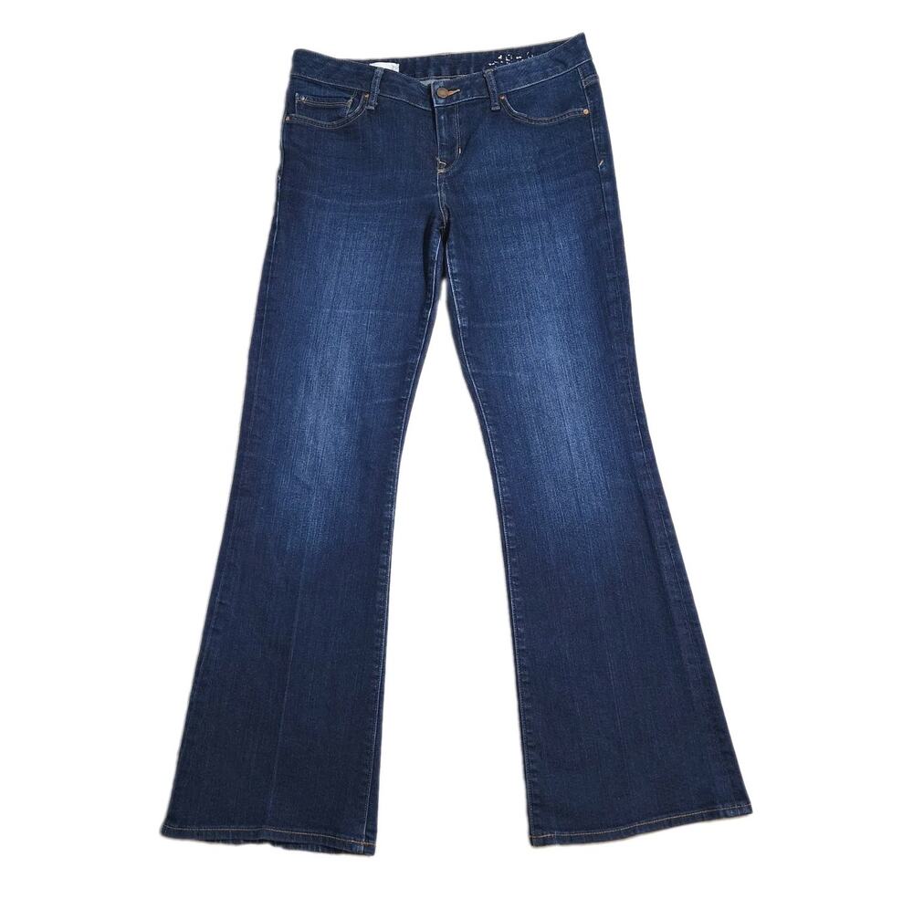 Gap 1969 Perfect Boot Jeans Women Size 31 Dark Wash Mid Rise Blue Denim